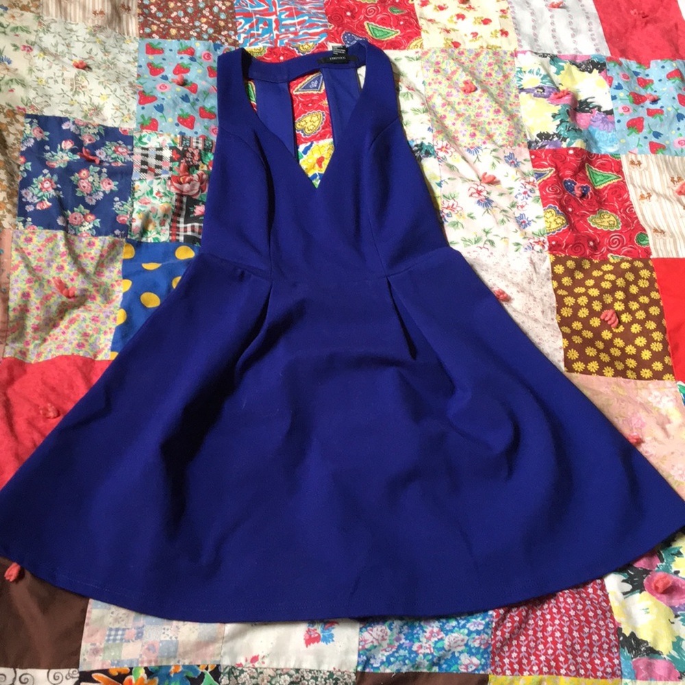 Backless Cobalt Colored Dress
